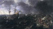 EERTVELT, Andries van Ships in Peril f Spain oil painting artist